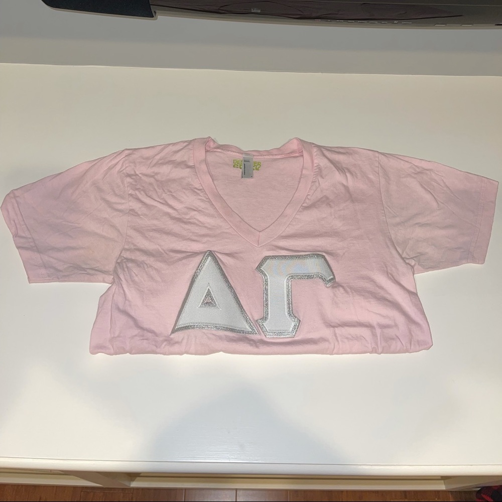Pink Delta Gamma Letters Tee